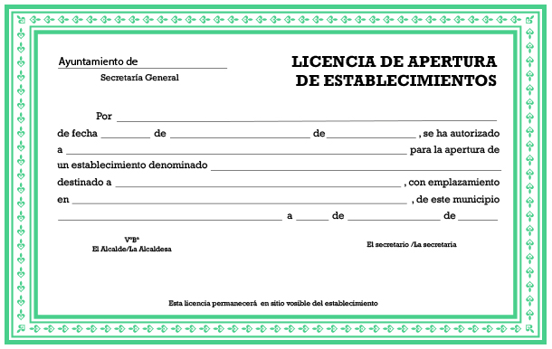 Licencia de apertura de local